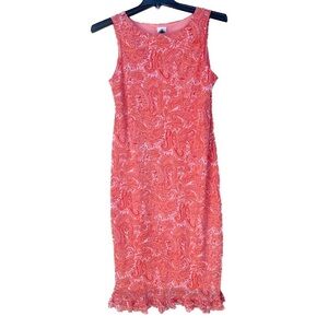 California Concepts Paisley Vintage y2k Midi Dress Floral Fairycore Boho Sz 12